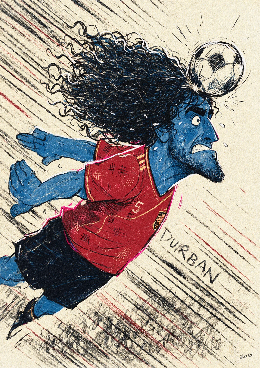 Carles Puyol, Durban 2010, the header