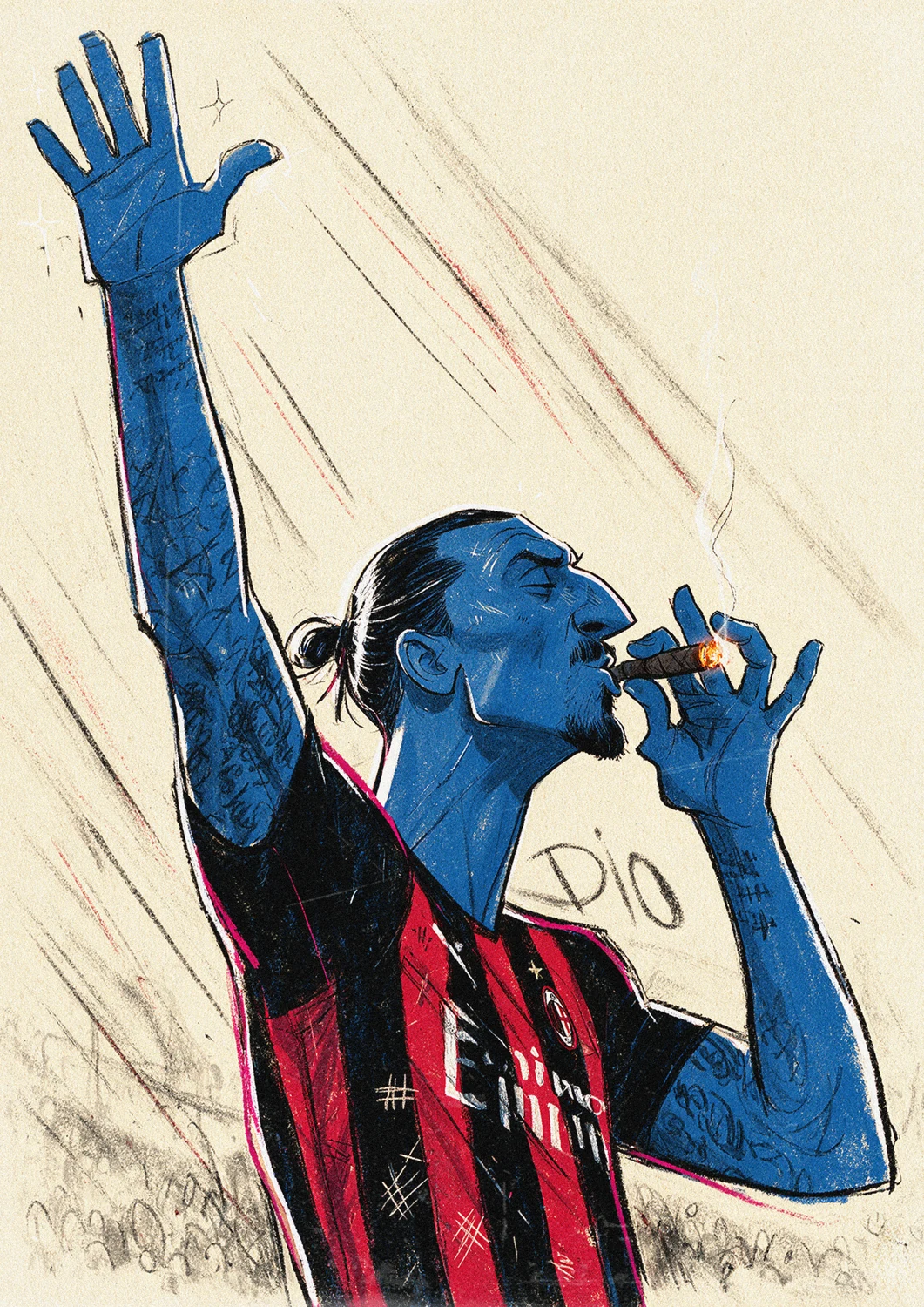 Zlatan Ibrahimovic, Milan 2022, the cigar