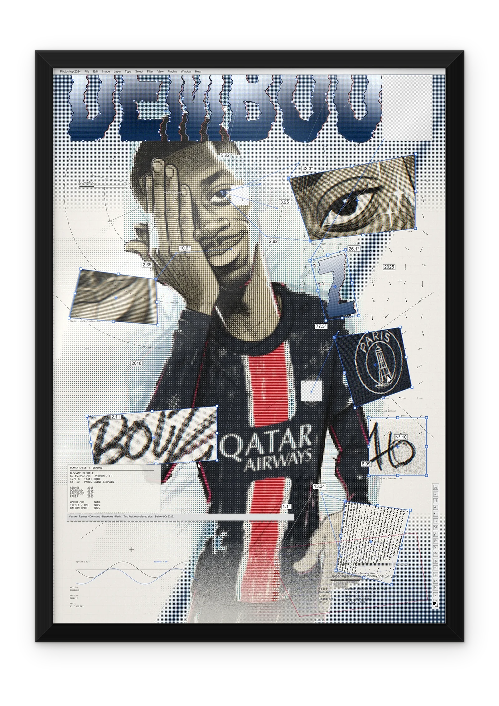 Ousmane Dembélé — Print and frame