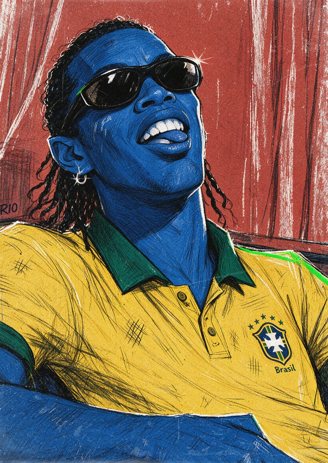 Ronaldinho, Brazil, sunglasses and teeth