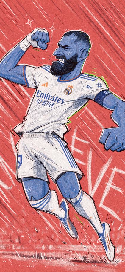Karim Benzema as a phone wallpaper