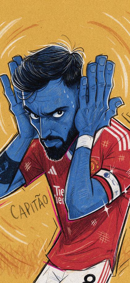 Bruno Fernandes as a phone wallpaper