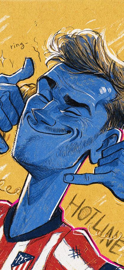 Antoine Griezmann as a phone wallpaper