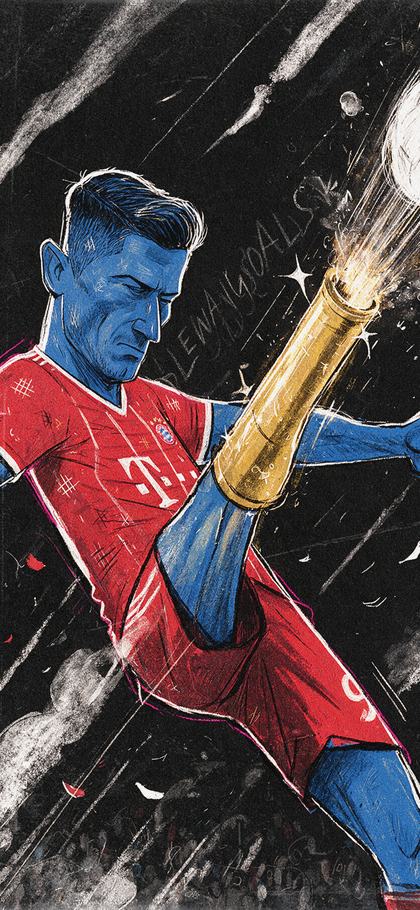 Robert Lewandowski as a phone wallpaper