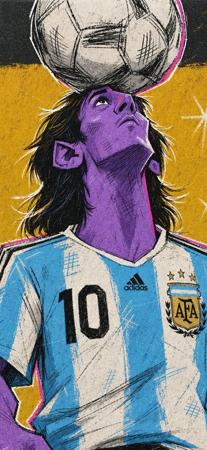 Lionel Messi as a phone wallpaper