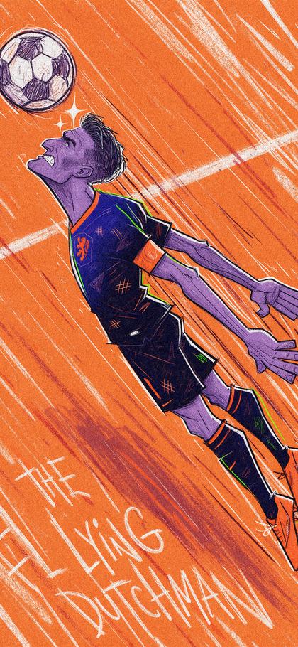 Robin van Persie as a phone wallpaper