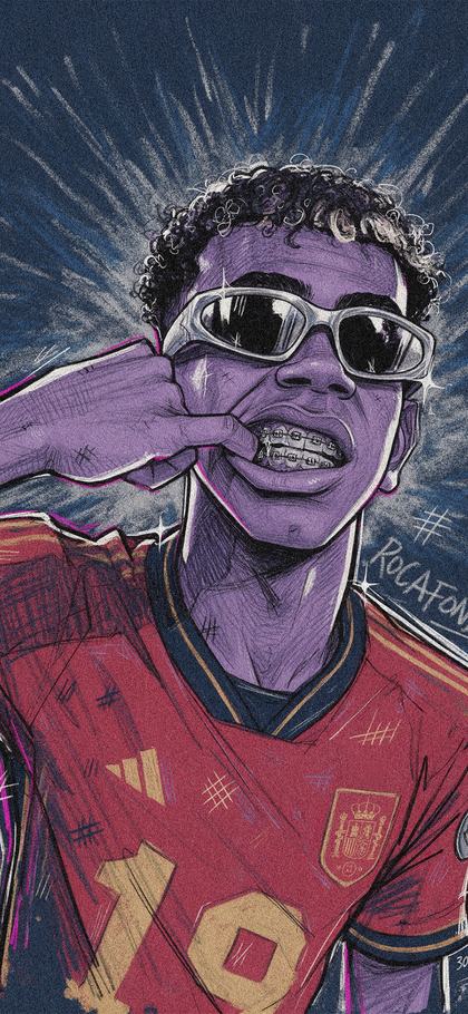 Lamine Yamal as a phone wallpaper